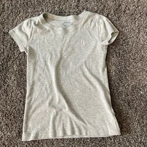 grey polo t-shirt